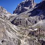 Looking to the Catinaccio d'Antermoia, or Kesselkogel, in the heart of the Rosengarten mountains.